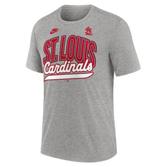 St. Louis Cardinals Nike Cooperstown Collection Retro Tri-Blend T-Shirt - Heather Gray - Nike Online
