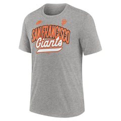 San Francisco Giants Nike Cooperstown Collection Retro Tri-Blend T-Shirt - Heather Gray - Nike Sale