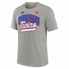 Minnesota Twins Nike Cooperstown Collection Retro Tri-Blend T-Shirt - Heather Gray - Nike Lifestyle