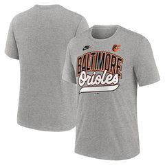Baltimore Orioles Nike Cooperstown Collection Retro Tri-Blend T-Shirt - Heather Gray - Nike Lifestyle
