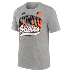 Baltimore Orioles Nike Cooperstown Collection Retro Tri-Blend T-Shirt - Heather Gray - Nike Lifestyle