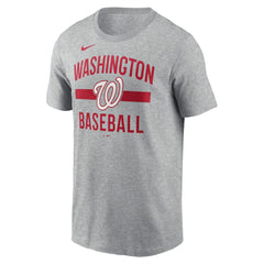 Washington Nationals Nike Arched T-Shirt - Heather Gray - Nike Sale