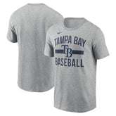 Tampa Bay Rays Nike Arched T-Shirt - Heather Gray - Nike on Sale