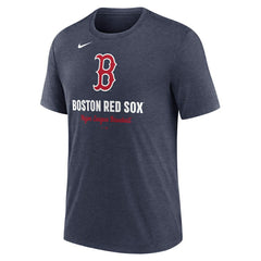 Boston Red Sox Nike Logo Tri-Blend T-Shirt - Heather Navy - Nike Discount