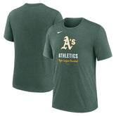 Athletics Nike Logo Tri-Blend T-Shirt - Heather Green - Nike Online