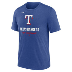 Texas Rangers Nike Logo Tri-Blend T-Shirt - Heather Royal - Nike on Sale