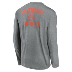 Baltimore Orioles Nike 2-Hit Legend Dri-FIT Long Sleeve T-Shirt - Heather Charcoal - Nike Lifestyle