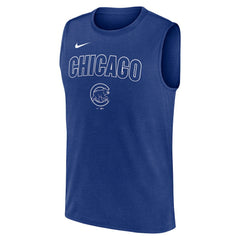 Chicago Cubs Nike Knockout Dri-FIT Muscle Tank Top - Royal - Nike Discount