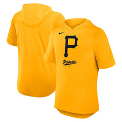Pittsburgh Pirates Nike Tri-Blend Hoodie T-Shirt - Gold - Nike Online