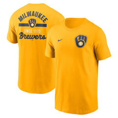Milwaukee Brewers Nike 2-Hit T-Shirt - Gold - Nike Online