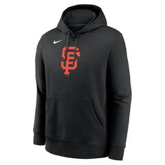 San Francisco Giants Nike Logo Club Fleece Hoodie - Black - Nike Online