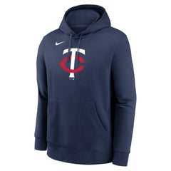 Minnesota Twins Nike Logo Club Fleece Hoodie - Navy - Nike Lifestyle