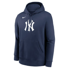 New York Yankees Nike Logo Club Fleece Hoodie - Navy - Nike Lifestyle