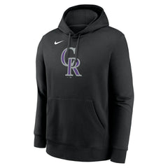 Colorado Rockies Nike Logo Club Fleece Hoodie - Black - Nike Discount