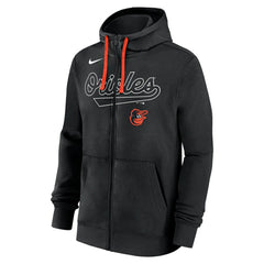 Baltimore Orioles Nike Knockout Script Full-Zip Hoodie - Black - Nike Online