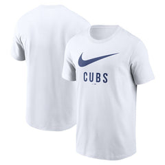 Chicago Cubs Nike Swoosh T-Shirt - White - Nike on Sale