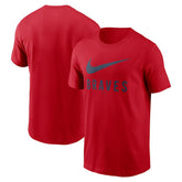 Atlanta Braves Nike Swoosh T-Shirt - Red - Nike Discount