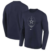 Nike Dallas Cowboys Preschool Legend Icon Long Sleeve T-Shirt Navy