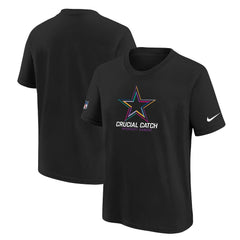 Nike Dallas Cowboys Youth 2024 NFL Crucial Catch T-Shirt Black