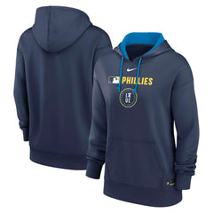 Philadelphia Phillies Nike Women's City Connect Authentic Collection Therma-FIT Hoodie - Navy - Nike Online