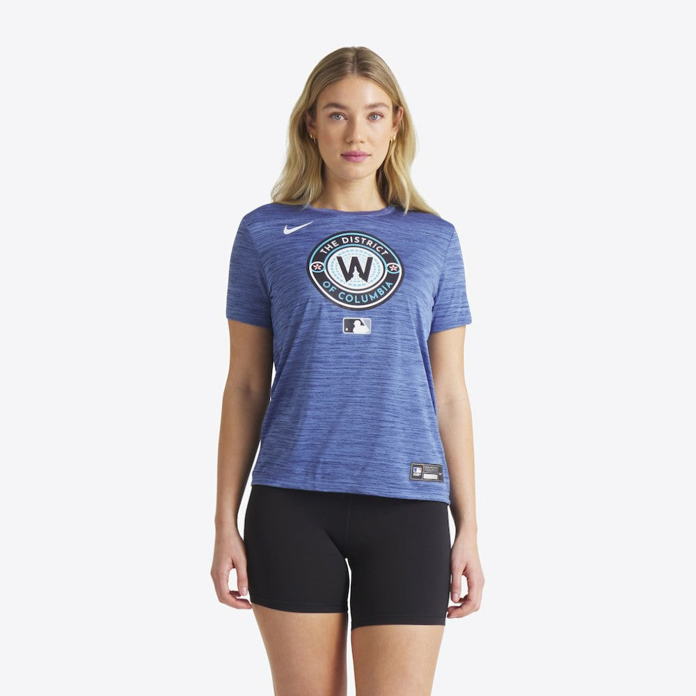 Washington Nationals Nike Women's 2025 City Connect Authentic Collection Velocity Dri-FIT T-Shirt - Gray - Nike Discount