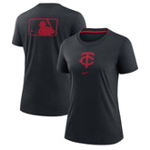 Minnesota Twins Nike Women's Authentic Collection Early Work Tri-Blend T-Shirt - Navy - Nike Discount