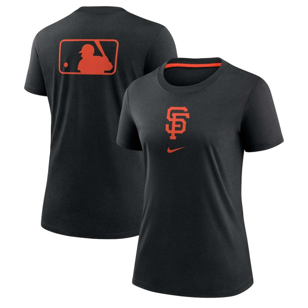 San Francisco Giants Nike Women's Authentic Collection Early Work Tri-Blend T-Shirt - Black - Nike on Sale