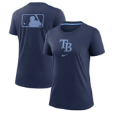 Tampa Bay Rays Nike Women's Authentic Collection Early Work Tri-Blend T-Shirt - Navy - Nike Discount