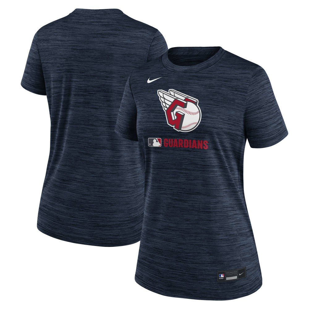 Cleveland Guardians Nike Women's Authentic Collection Velocity Dri-FIT T-Shirt - Navy - Nike Online