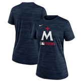 Minnesota Twins Nike Women's Authentic Collection Alternate Logo Velocity Dri-FIT T-Shirt - Navy - Nike Online
