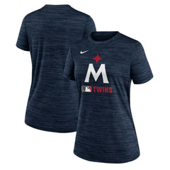 Minnesota Twins Nike Women's Authentic Collection Alternate Logo Velocity Dri-FIT T-Shirt - Navy - Nike Online