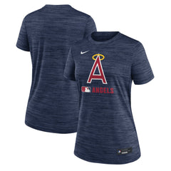 Los Angeles Angels Nike Women's Authentic Collection Alternate Logo Velocity Dri-FIT T-Shirt - Navy - Nike Lifestyle