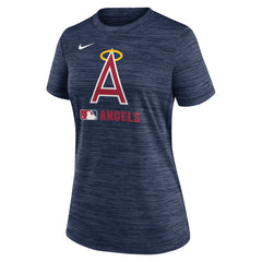 Los Angeles Angels Nike Women's Authentic Collection Alternate Logo Velocity Dri-FIT T-Shirt - Navy - Nike Lifestyle