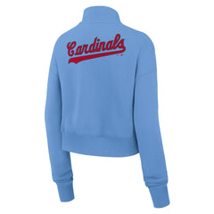St. Louis Cardinals Nike Women's Cooperstown Collection Phoenix Fleece Half-Zip Sweatshirt - Light Blue - Nike Sale