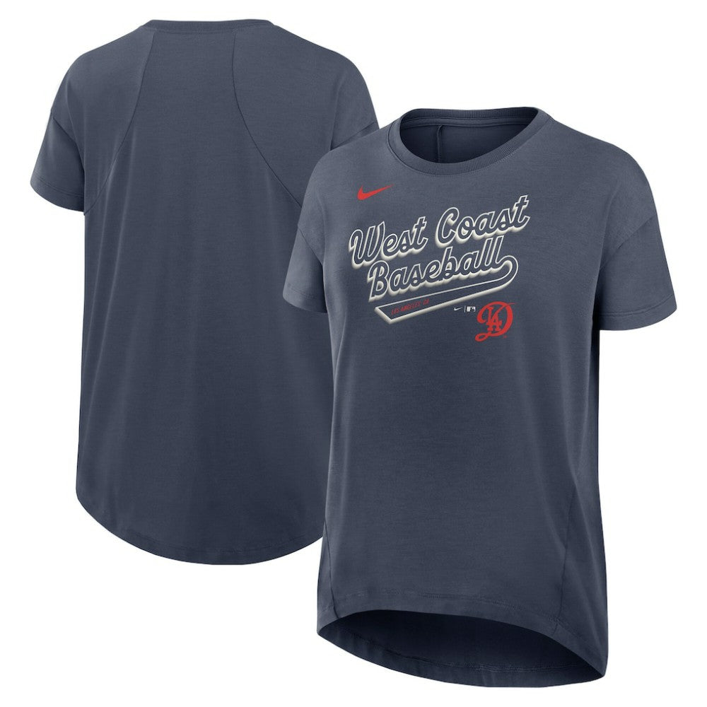 Los Angeles Dodgers Nike Women's 2025 City Connect Flowy Fashion Tri-Blend Dri-FIT T-Shirt - Charcoal - Nike Online