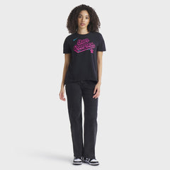 Miami Marlins Nike Women's 2025 City Connect Flowy Fashion Tri-Blend Dri-FIT T-Shirt - Black - Nike on Sale