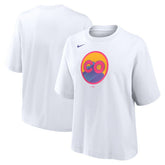 Colorado Rockies Nike Women's 2025 City Connect Logo Boxy T-Shirt - White - Nike Lifestyle