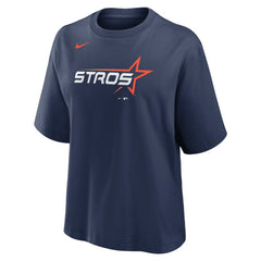 Houston Astros Nike Women's 2025 City Connect Logo Boxy T-Shirt - Navy - Nike on Sale