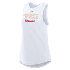 Atlanta Braves Nike Women's City Connect Tricode High Neck Dri-FIT Tank Top - White - Nike Lifestyle