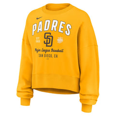 San Diego Padres Nike Women's Oversized High Hip Pullover Sweatshirt - Gold - Nike Sale