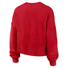 Texas Rangers Nike Women's Oversized High Hip Pullover Sweatshirt - Red - Nike Discount