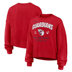 Cleveland Guardians Nike Women's Oversized High Hip Pullover Sweatshirt - Red - Nike on Sale