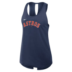 Houston Astros Nike Open-Back Crisscross Dri-FIT Tank Top - Navy - Nike on Sale