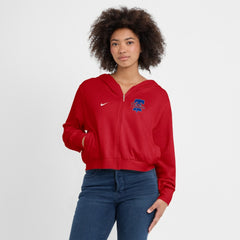 Philadelphia Phillies Nike Women's Cropped Chill Full-Zip Hoodie - Red - Nike Discount