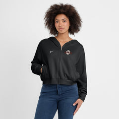 San Francisco Giants Nike Women's Cropped Chill Full-Zip Hoodie - Black - Nike Online