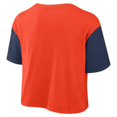 Houston Astros Nike Women's Script Dri-FIT Cropped T-Shirt - Orange/Navy - Nike Online