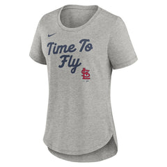 St. Louis Cardinals Nike Women's Script Tri-Blend T-Shirt - Heather Gray - Nike Online