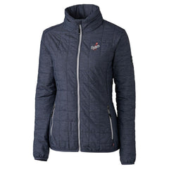 Los Angeles Dodgers Cutter & Buck Women's Rainier PrimaLoft Eco Insulated Full-Zip Puffer Jacket - Anthracite - MLB Sale