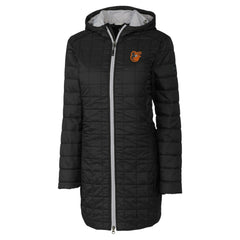 Baltimore Orioles Cutter & Buck Women's Rainier Primaloft Eco Insulated Hooded Full-Zip Long Coat - Black - MLB Online