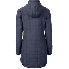 Kansas City Royals Cutter & Buck Women's Rainier Primaloft Eco Insulated Hooded Full-Zip Long Coat - Anthracite - MLB Lifestyle
